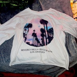 Sunset long sleeve crop top